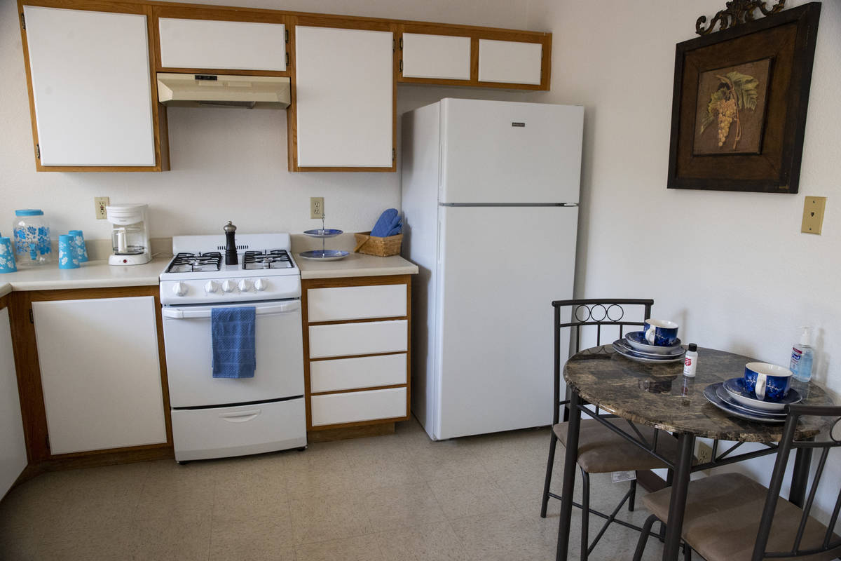 A room in the LIED Bridge Unit at the Salvation Army in Las Vegas, Thursday, Aug. 5, 2021. (Eri ...
