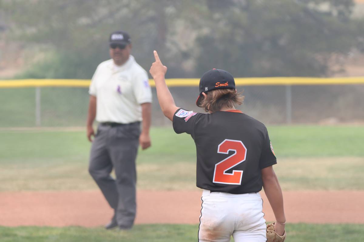 Summerlin South pitcher Stone Amsden competes in the state championship. (Todd Hutton)
