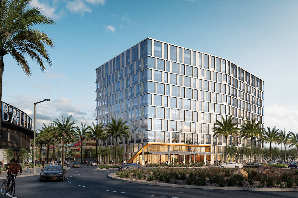 The Howard Hughes Corp. is developing a 10-story office building, a rendering of which is seen ...