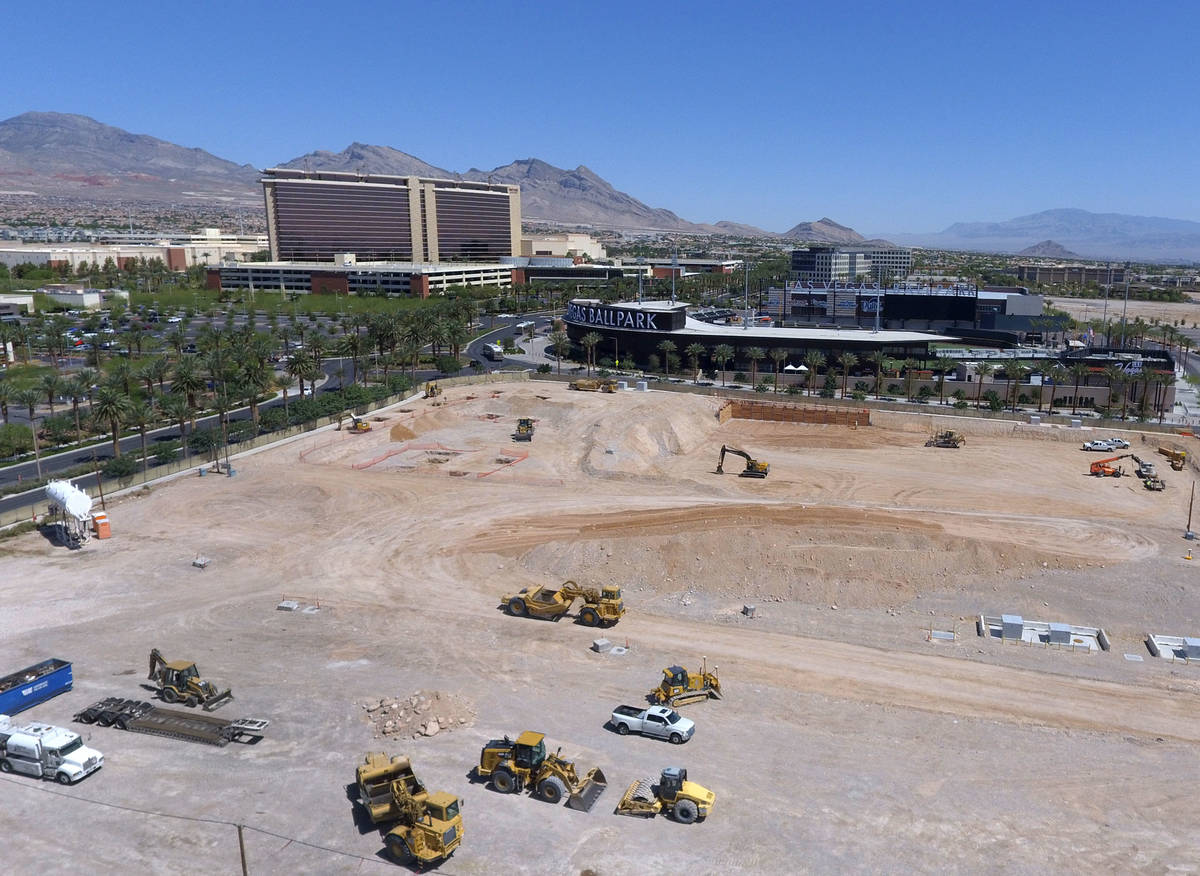 Construction work is now underway on a new office building next to Las Vegas Ballpark and on th ...