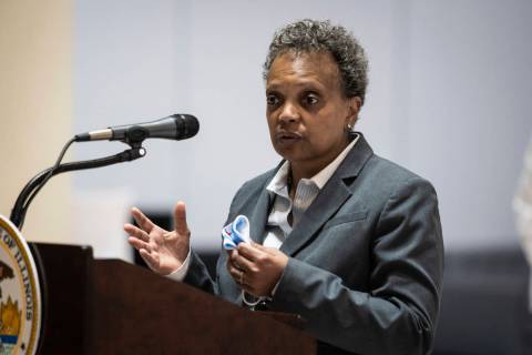 Chicago Mayor Lori Lightfoot. (Ashlee Rezin Garcia/Chicago Sun-Times via AP, File)