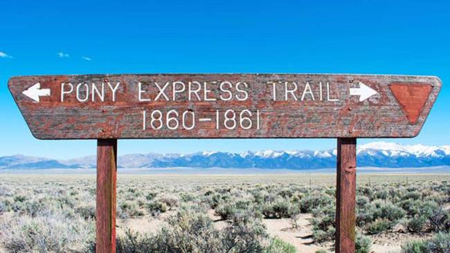 In 1860, the Pony Express was founded. It was a horseback mail delivery service that ran from S ...