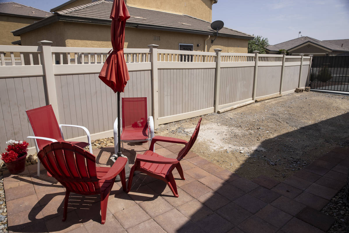 The home of Teresa Washington in the Burson Ranch community in Pahrump, Wednesday, Aug. 11, 202 ...