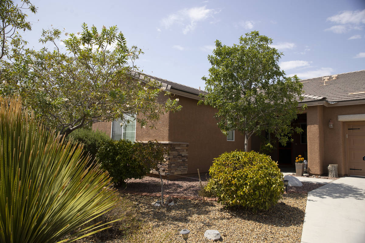 The home of Teresa Washington in the Burson Ranch community in Pahrump, Wednesday, Aug. 11, 202 ...