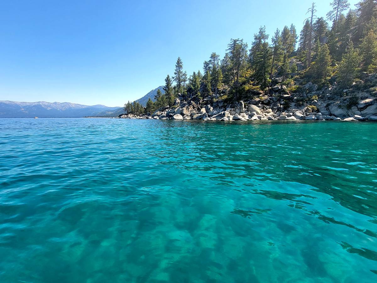 Depending on the water’s depth, Lake Tahoe blue comes in turquoise, teal, cobalt and other st ...