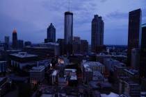 Clouds roll into downtown Atlanta on Wednesday, Aug. 11, 2021, in Atlanta. The Census Bureau h ...