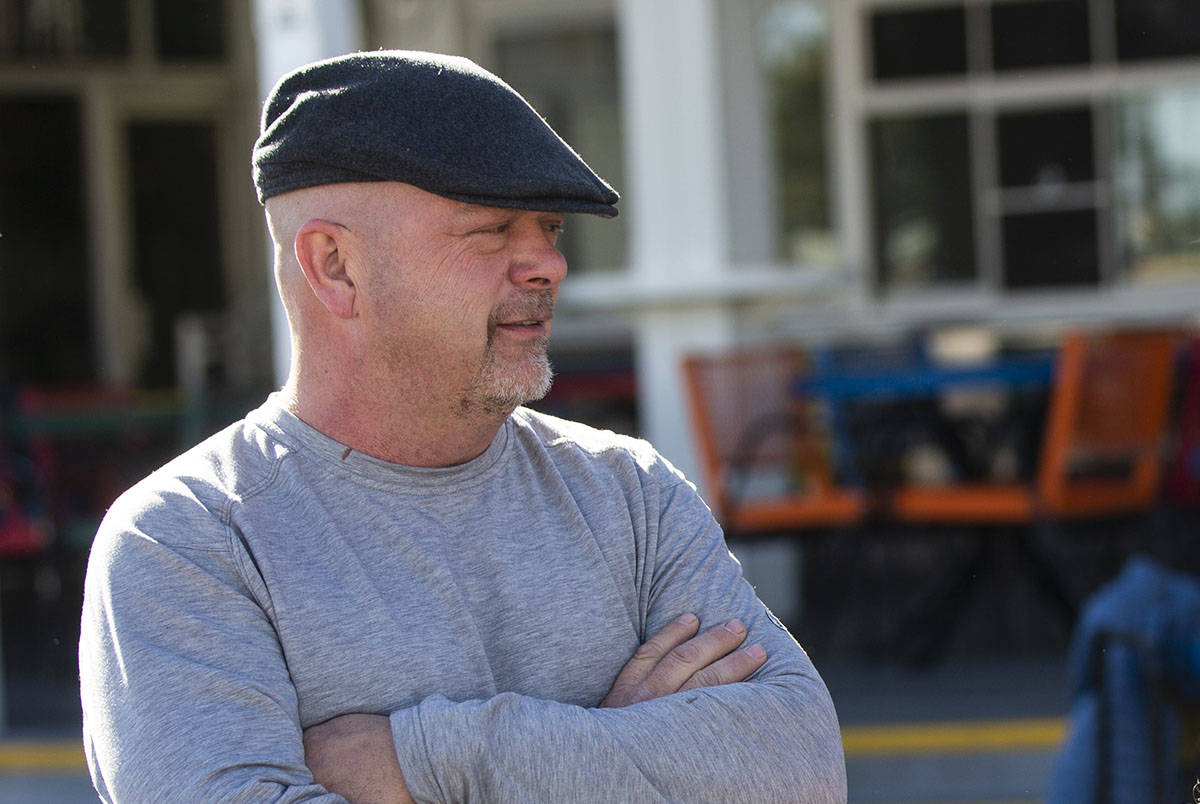 Rick Harrison is seen outside of the Gold & Silver Pawn in downtown Las Vegas on Saturday, Jan. ...