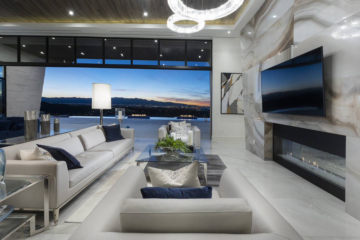 Las Vegas architect Richard Luke designed this 10,030-square-foot home in the Henderson hillsid ...