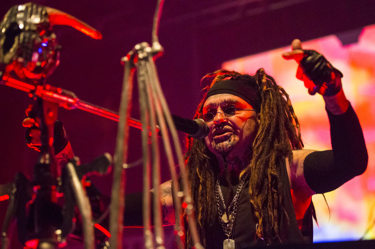 Al Jourgensen of Ministry performs at Brooklyn Bowl in Las Vegas on Saturday, March 24, 2018. ( ...