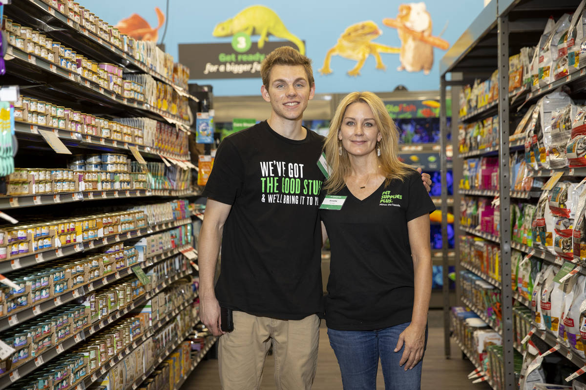 Pet Supplies Plus owner Weishaar, right, a local entrepreneur