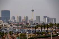 A high temperature of 107 is forecast for Las Vegas on Saturday, Aug. 14, 2021, according to th ...