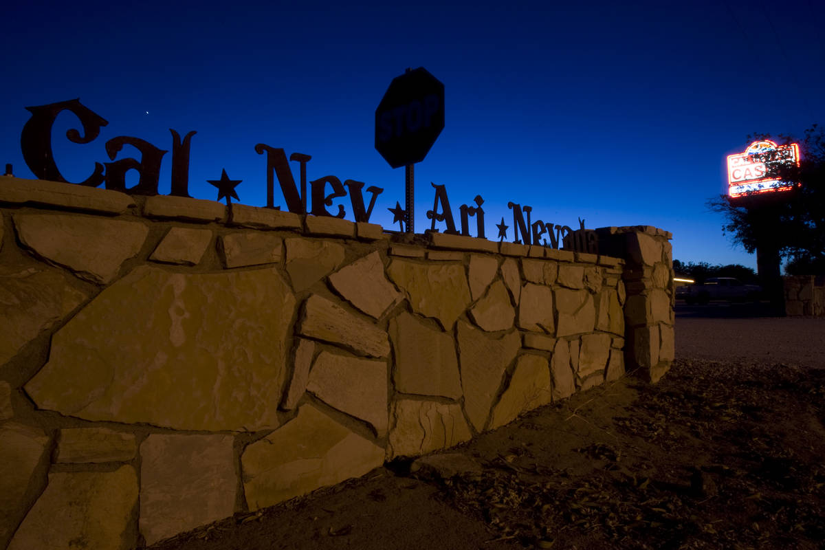 A sign is shown Wednesday, July 7, 2010, in Cal-Nev-Ari, about 70 miles south of Las Vegas on U ...