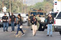 Las Vegas police homicide and SWAT officers are presence involving a homicide investigation in ...
