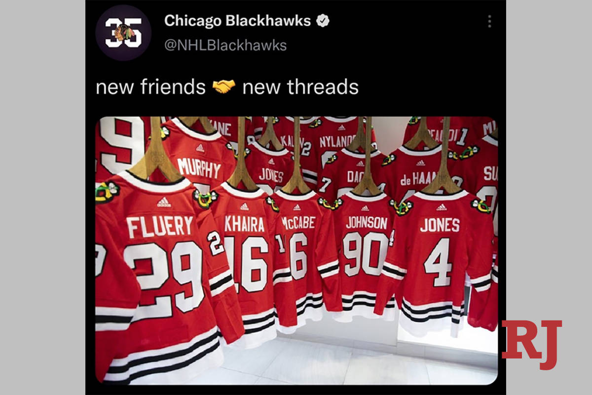 Marc Andre Fleury s name misspelled on Chicago Blackhawks jersey