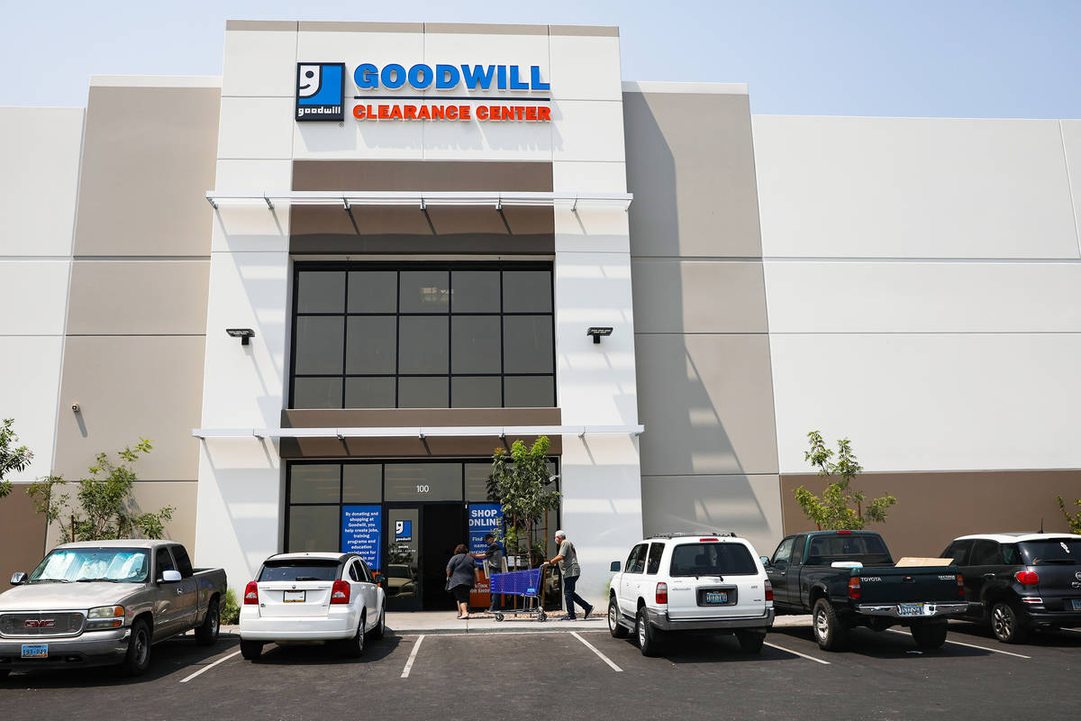 The Goodwill Clearance Center in Las Vegas, Monday, Aug. 16, 2021. (Rachel Aston/Las Vegas Revi ...