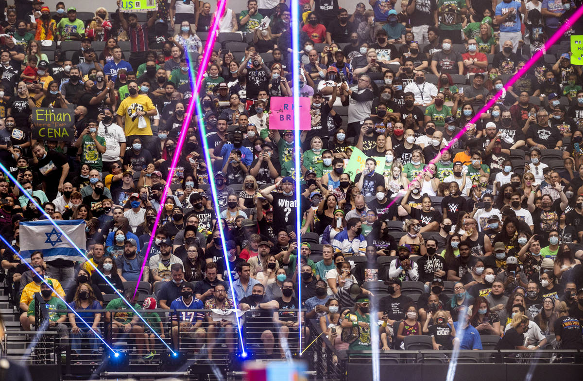 AJ Styles & Omos (c) vs. Randy Orton & Riddle during WWE SummerSlam 2021 at Allegiant S ...
