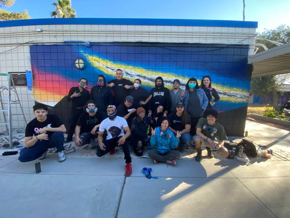 Graffiti Park artists at Martin Luther King Elementary School. (Shawn Maguire)
