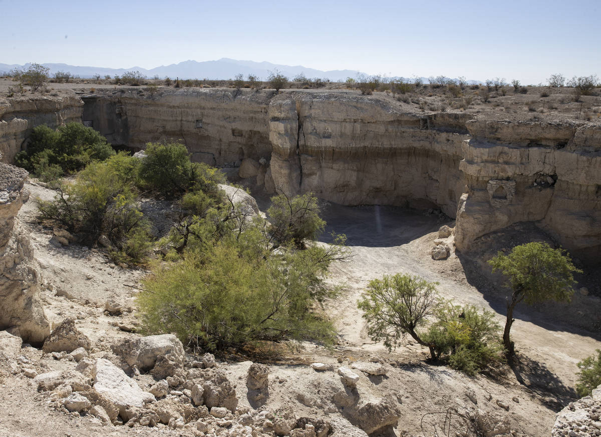 Cliffs are shown on Wednesday, Aug. 18, 2021 where Roy Jaggers, 27, of Las Vegas was found dead ...