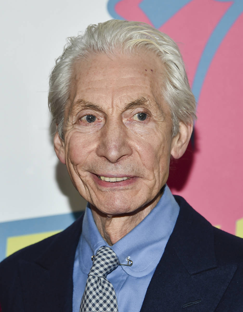 FILE - Rolling Stones Drummer Charlie Watts attends The Rolling Stones "Exhibitionism&quot ...
