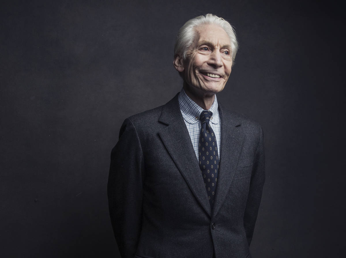 FILE - Charlie Watts of the Rolling Stones poses for a portrait on Nov. 14, 2016, in New York. ...
