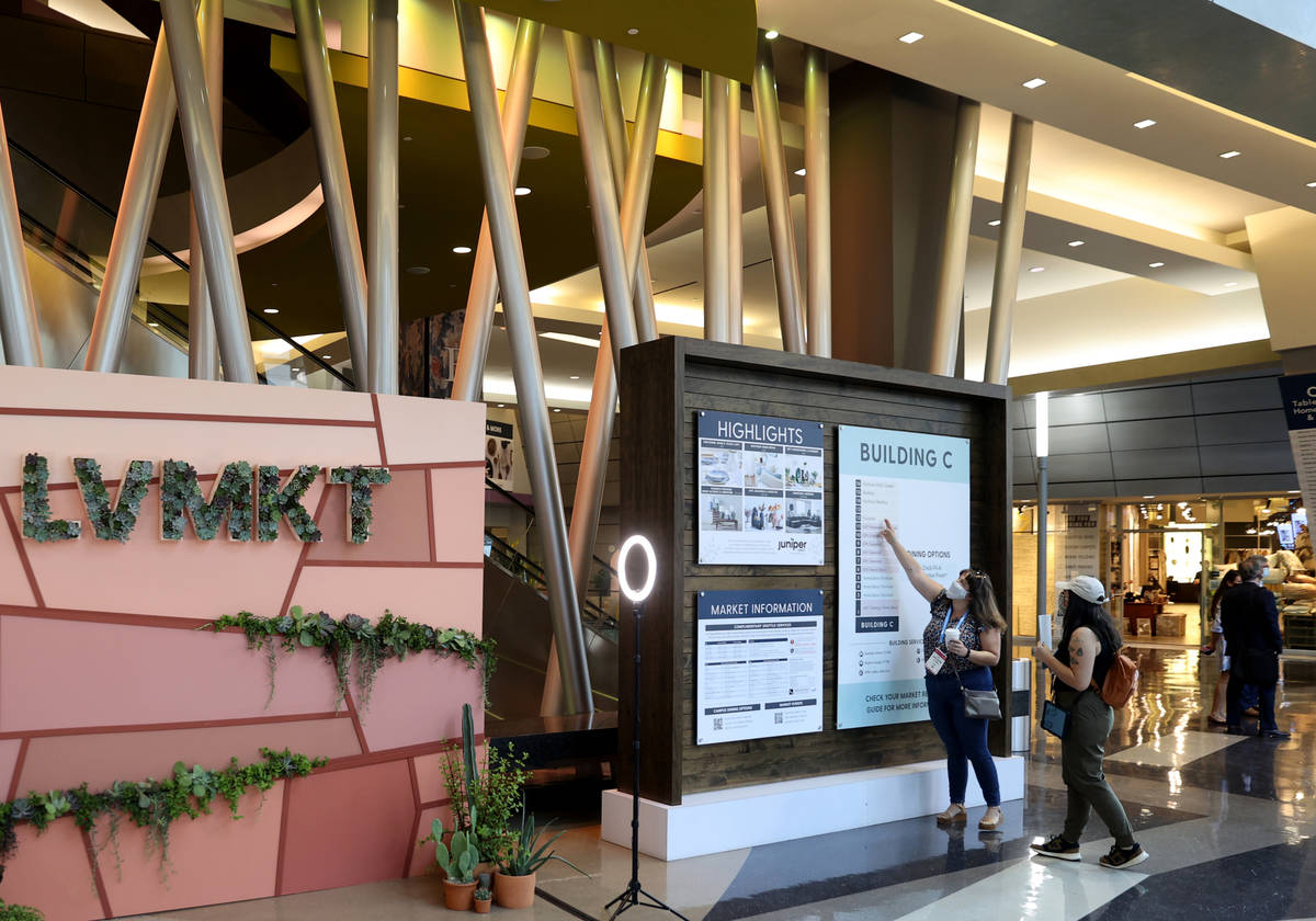 Conventioneers at the Las Vegas Market home furnishings and decor show at the World Market Cent ...