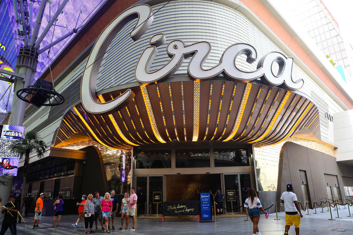 An entrance to Circa in Las Vegas Sunday, July 18, 2021. (Rachel Aston/Las Vegas Review-Journal ...