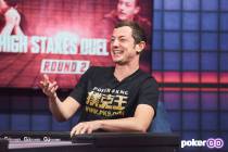 Tom Dwan during "High Stakes Duel" against Phil Hellmuth on Wednesday, Aug. 25, 2021, at the Po ...