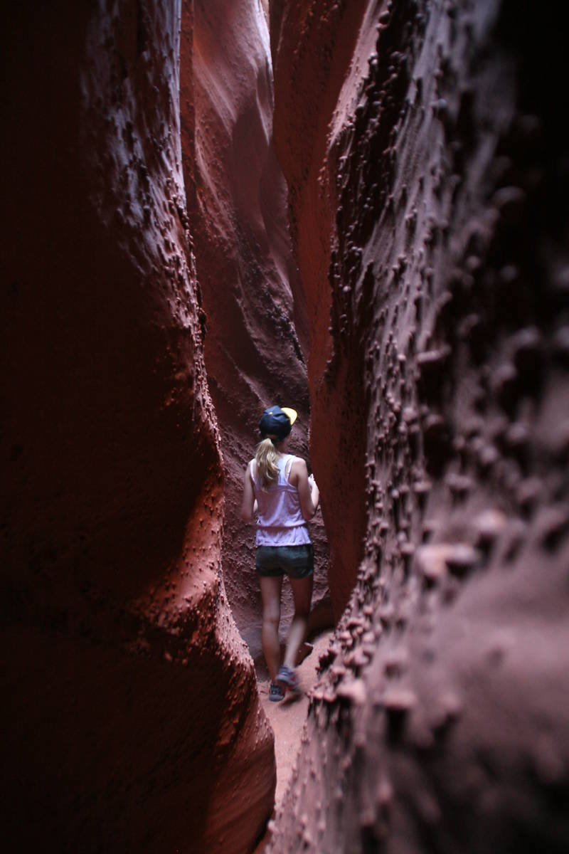 Spooky Canyon is dark and extremely narrow and in many spots you will need to walk sideways to ...