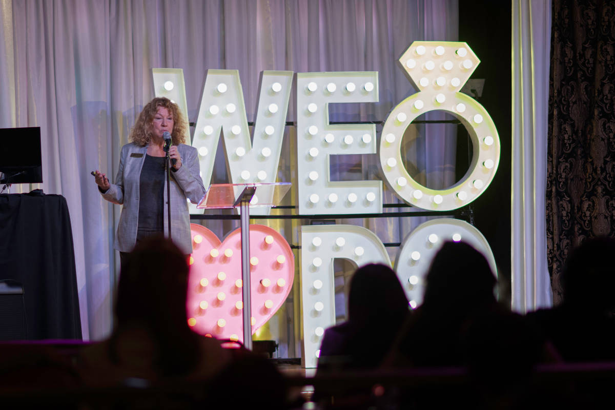 Clark County Clerk Lynn Goya speaking at the 5th annual State of the Wedding Industry event on ...