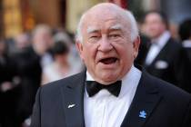 Ed Asner arrives during the 82nd Academy Awards Sunday, March 7, 2010, in the Hollywood sectio ...