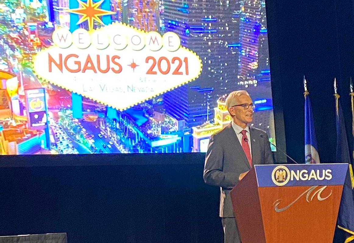 Veterans Affairs Secretary Denis McDonough spoke to hundreds of National Guard members Sunday, ...