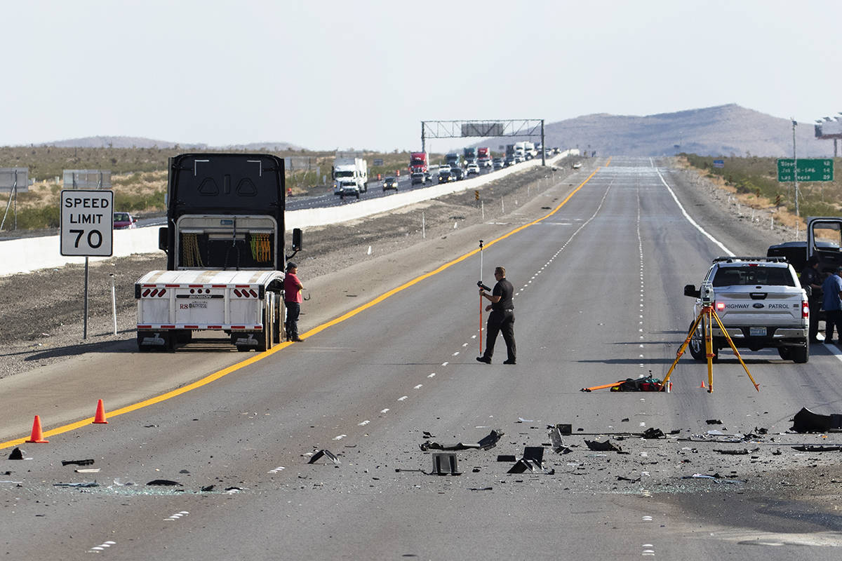 2 Dead After Car Rear Ends Semitrailer On I 15 Las Vegas Review Journal