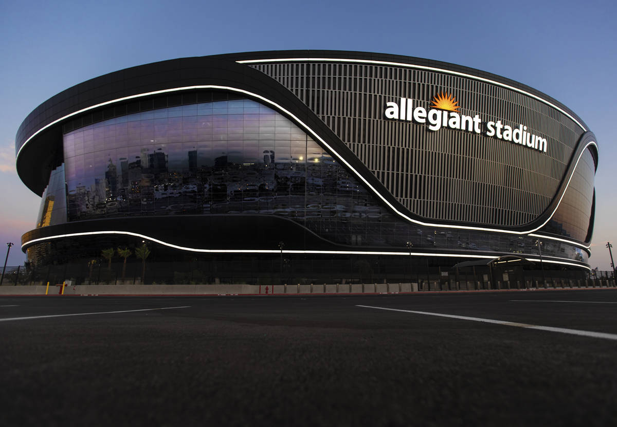 Allegiant Stadium on Wednesday, Aug. 26, 2020, in Las Vegas. (Benjamin Hager/Las Vegas Review-J ...