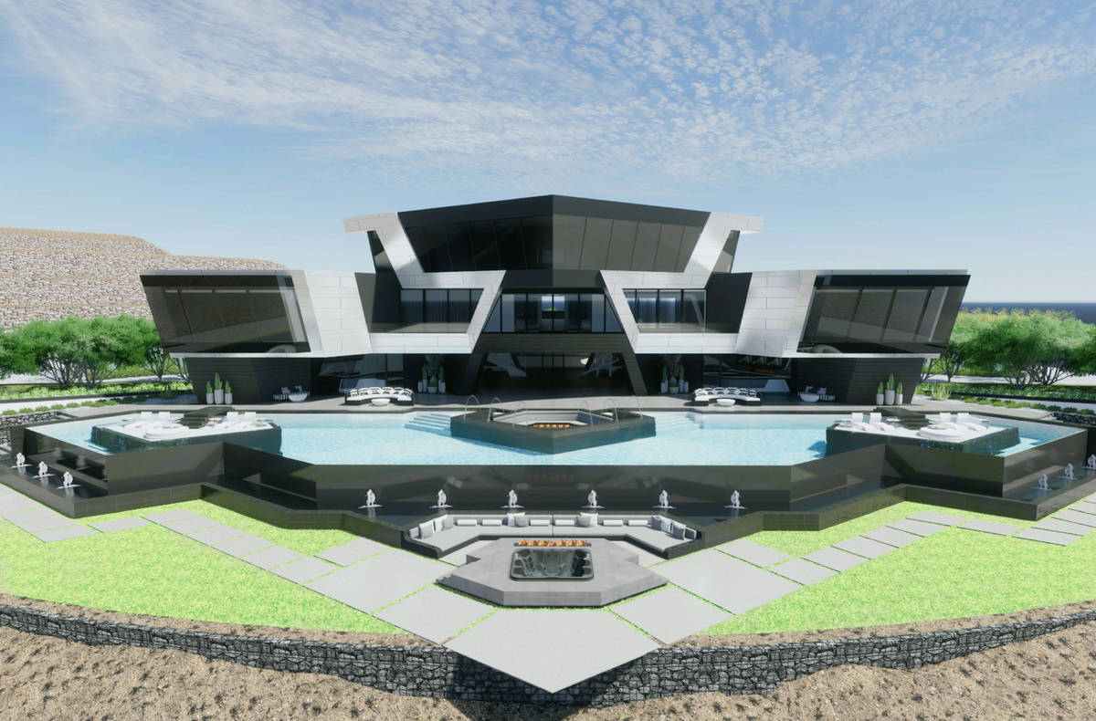Raiders owner Mark Davis is building a mansion, a rendering of which is seen here, in Henderson ...