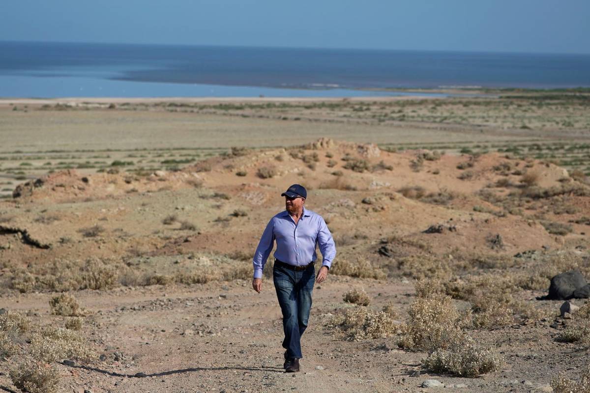 Rod Colwell, CEO of Controlled Thermal Resources, walks on the company's property, which will b ...