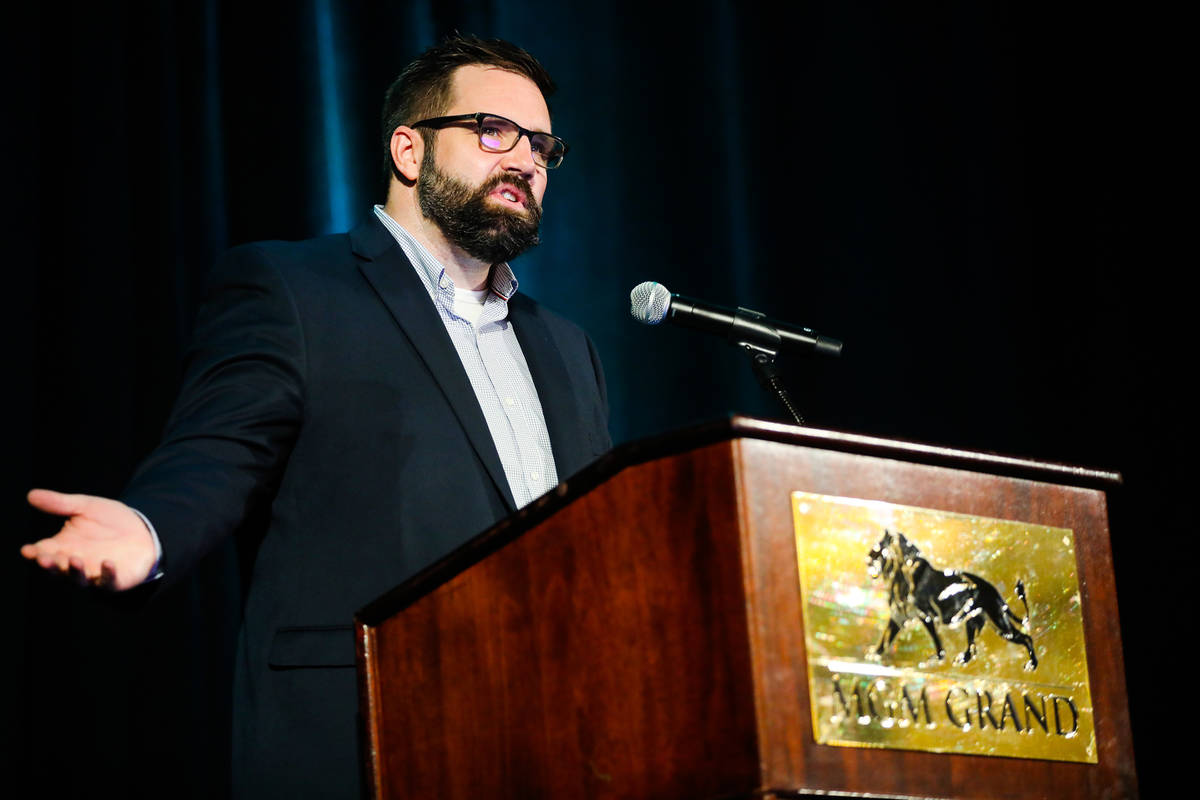 Caleb Cage, vice chancellor for workforce development and chief innovation officer for the Neva ...