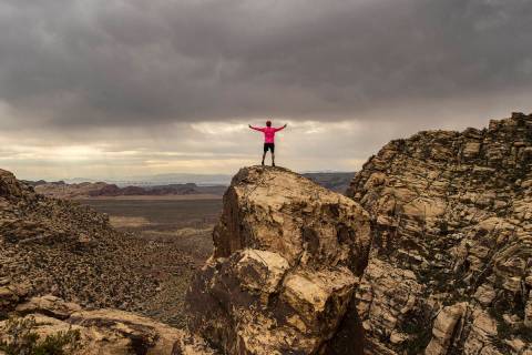 52 Peaks usher  Bruce Small astatine  Red Rock Canyon connected  Wednesday, June 23, 2021, successful  Las Vegas. (Benja ...