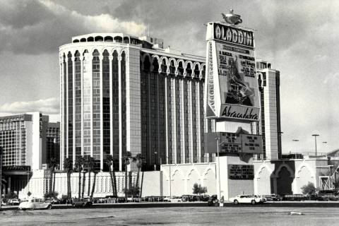 The Aladdin Hotel and Casino, as shown on Jan. 5, 1993, in Las Vegas. (Review-Journal file)