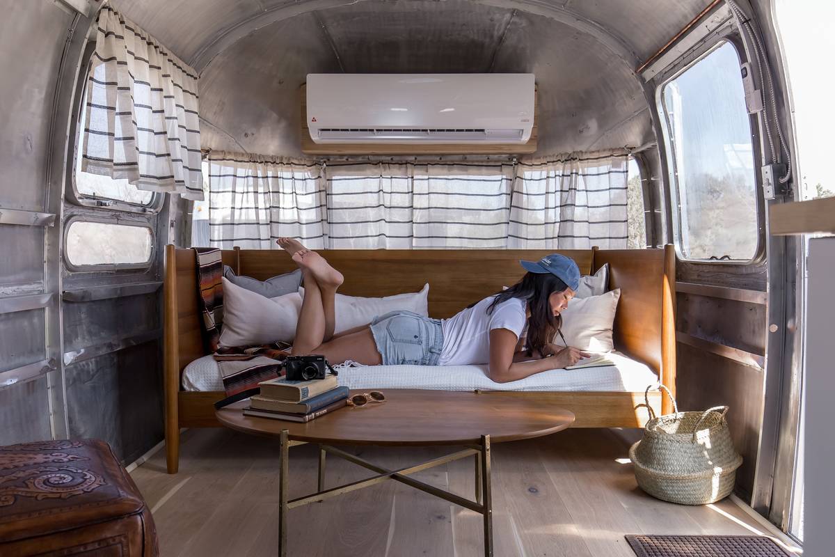The interior of an Airstream. (Aleks Danielle Butman)