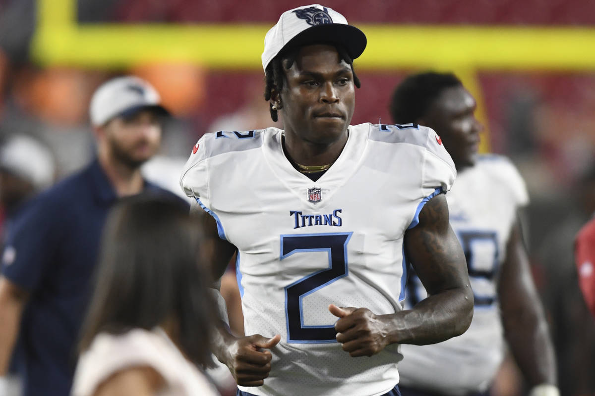 Tennessee Titans wide receiver Julio Jones (2) during the second half of an  NFL preseason footb …