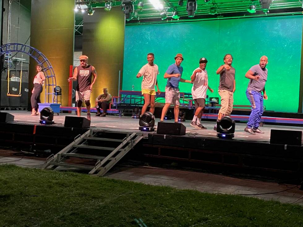 Rehearsal shot from "Smokey Joe's Cafe" (courtesy)
