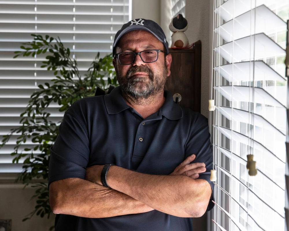 Eric Riccardi poses for a photo at his Las Vegas home, on Thursday, Sept. 2, 2021. Riccardi who ...