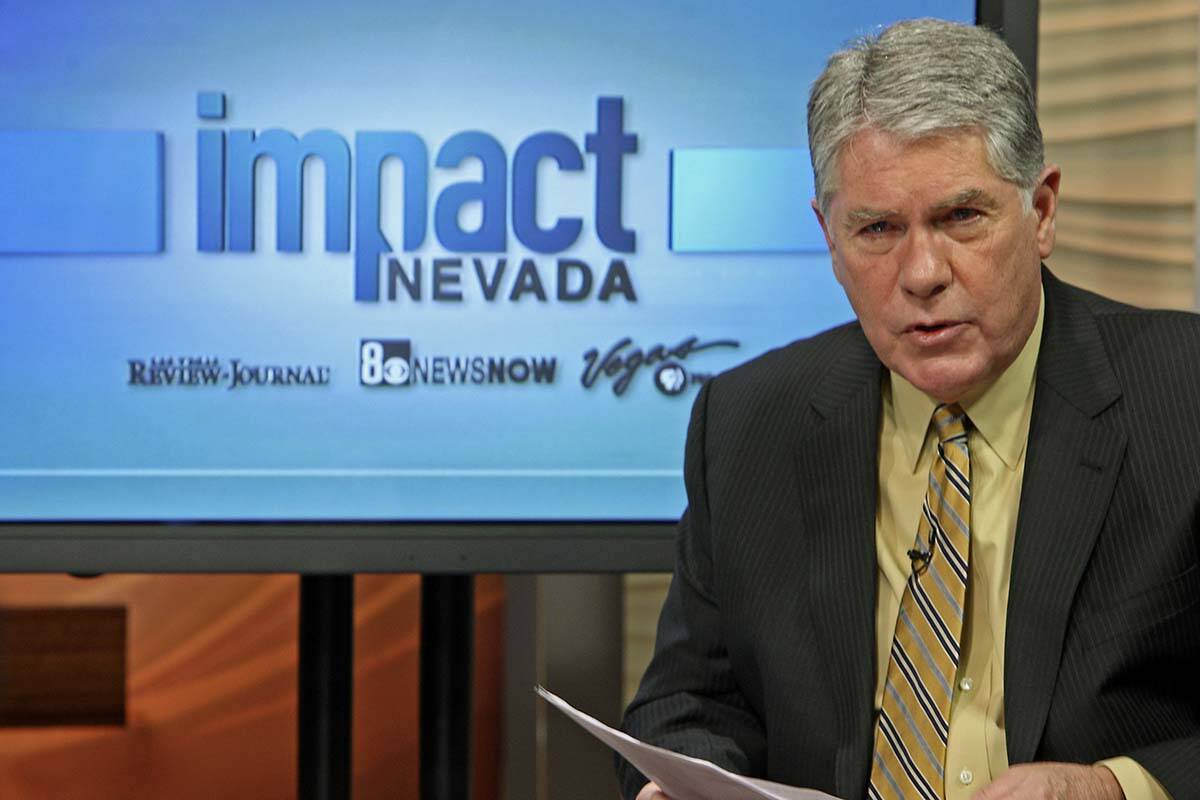 Gary Waddell, host of Impact Nevada television show, is shown at the KLAS Channel 8 studio, Jan ...
