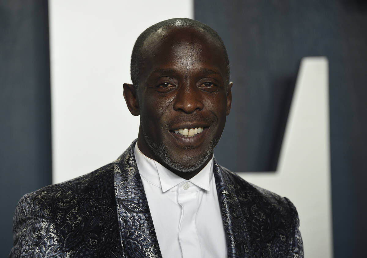 In this Sunday, Feb. 9, 2020, file photo, Michael K. Williams arrives at the Vanity Fair Oscar ...