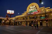 Main Street Station just before the 6 a.m. reopening of the hotel-casino in downtown Las Vegas ...
