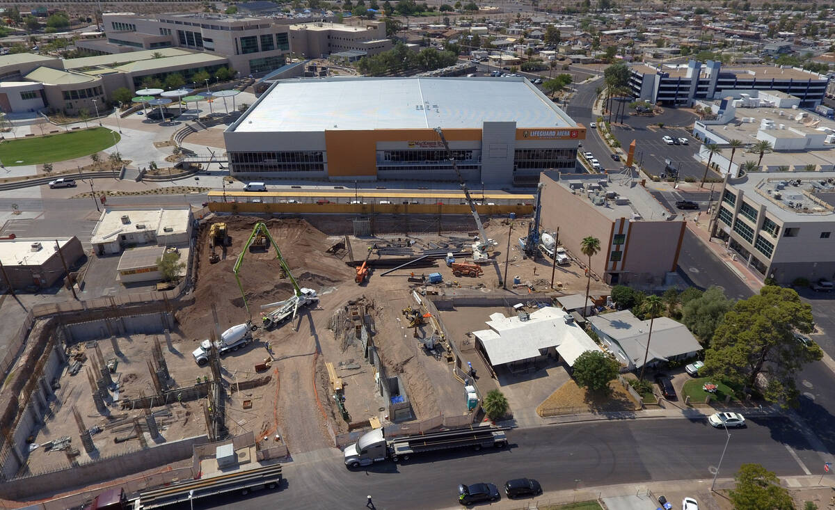 The Watermark construction site, roughly $50 million mixed-use project directly across from the ...