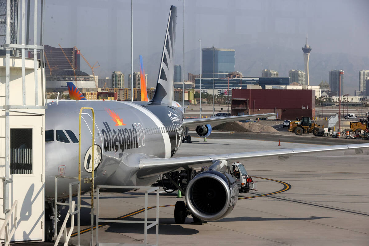Allegiant Air and the Raiders introduce the Las Vegas-based airline’s Raiders-themed air ...
