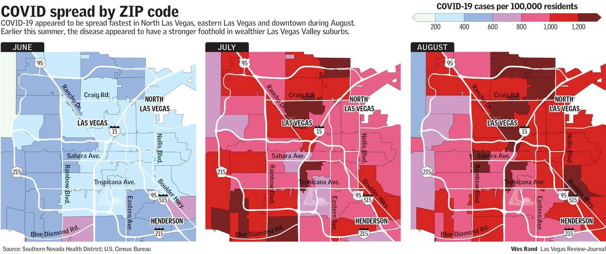 COVID cases in Las Vegas Valley by zip code the latest Investigations