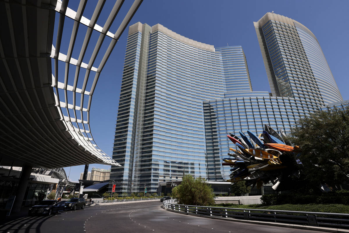 Aria and Vdara in Las Vegas Thursday, July 1, 2021. (K.M. Cannon/Las Vegas Review-Journal) @KMC ...