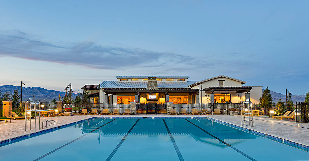 Skye Canyon Park features Skye Center, the community’s club house. The community will hold it ...